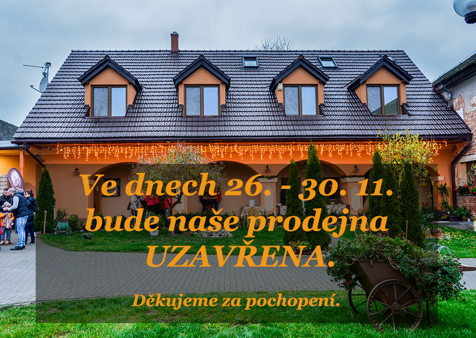 prodejna uzavřena 11. 2018